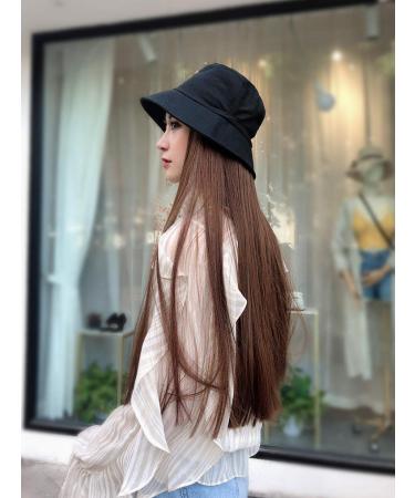 BGHJUE Fisherman's Hat Wig - Women's Fashion Long Curly Hair Summer Accessory - Buy Online on GoSupps.com