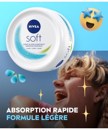 NIVEA Soft 3-in-1 Multi-Use Moisturizing Cream (1 x 50ml) Face Body and Hand Cream for Intense Hydration Multi-Use Moisturizing Cream - Buy Online on GoSupps.com