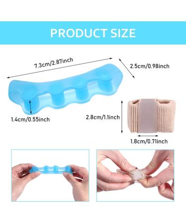 Durable Toe Separators for Bunions & Hammertoes - 6 Pairs for Men and Women | Treat Plantar Fasciitis, Toe Spacers Set - Buy Online on GoSupps.com