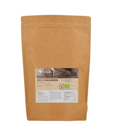 Manako Organic Chia Seeds 1 Pack (1 x 1 kg)