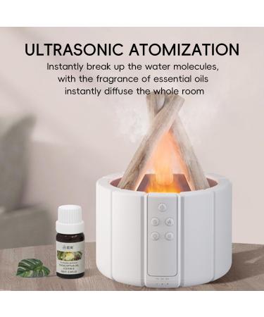 Campfire Flame Diffuser - 250ml Aromatherapy Humidifier with Remote Control | Essential Oil Diffuser for Home Bedroom & Office | Auto Shut-Off & Night Light - Perfect Gift (Black - Buy Online on GoSupps.com