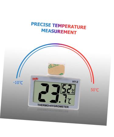 MipCase Multifunction Water Thermometer for Terrarium & Aquarium - Accurate Temperature Measurement Hygrometer ABS White 5.5x5x1.5cm - Buy Online on GoSupps.com