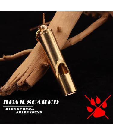 Solid Brass Bear Bell with Whistle for Hiking, Biking, Fishing & Climbing - Buy Online on GoSupps.com