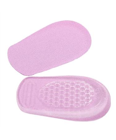 Heel Liner GEL Shoe Lift Shock Absorption Heel Protectors Men Breathable Stand for Plantar Fasciitis and Pain Relief(Rich hemp-purple Small)