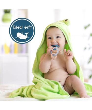 Vicloon Baby Teething Toy - Silicone & Wood Teether for Boys & Girls (Blue) - Easy to Hold & Clean Up - Buy Online on GoSupps.com