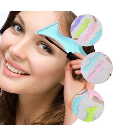 HOMSFOU Silicone Beauty Ruler Makeup Bag Eye Shadow Makeup Stamp Eyeliner Aid Travel Eyebrow Pencil Make up Blue - Buy Online on GoSupps.com