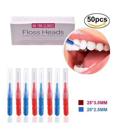 Interdental Brush 50 Count - Oral Dental Hygiene Cleaners for Tooth Flossing & Cleaning - Buy Online on GoSupps.com