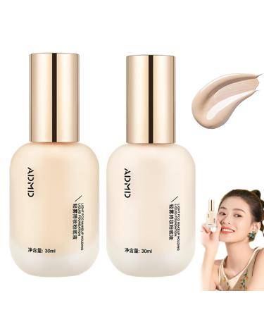 ADMD Liquid Foundation Moisturizing Foundation Vodo Oil Control Matte Foundation Uodo Liquid Foundation Hydrating Waterproof And Light Long Lasting Foundation 1.05 oz (Ivory + Natural)