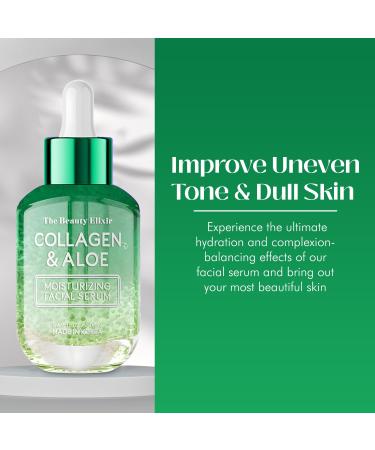 Aloe & Collagen Serum - Anti-Aging Hydrating & Skin Tightening | Korean Skin Care for All Skin Types | Paraben Free & Vegan - 1.69 Fl. Oz - Buy Online on GoSupps.com