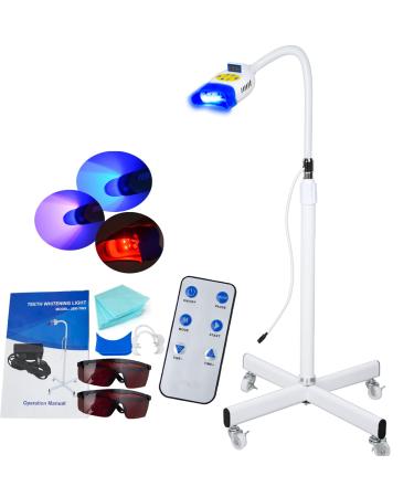 Teeth Whitening Lamp  Teeth Whitening Light 36W 10 LED Cold Light 3 Colors LED Whitening Lamp Bleaching Accelerator Light LED Teeth Whitening Machine with Remote Control Function (Floor Standing Type)