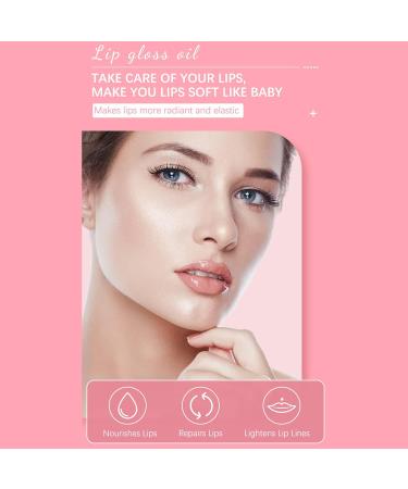 Hydrating Lip Glow Oil | Tinted Lip Balm | Long-Lasting Nourishing Lip Oil | Glitter Shine Primer Lip Tint - Buy Online on GoSupps.com