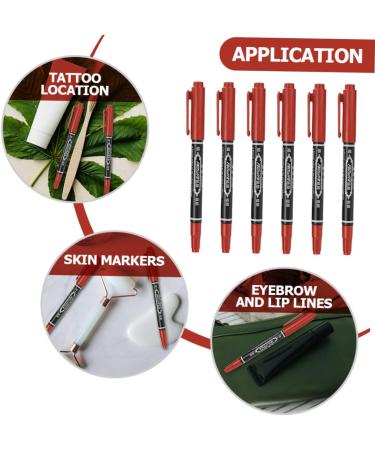 NOLITOY 30 Pcs Lip Mapping Pen Tattoos Using Pen Tattoos Position Marker Plastic Red Make up Drawing Tool - Buy Online on GoSupps.com