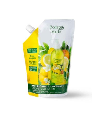 Bottega Verde Bottega Verde - Lemon and Citrus Lavamani Maxi Refill 750 ml with extract of Sicilian lemons