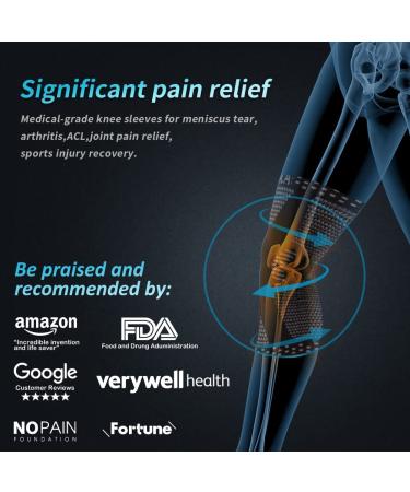 NEENCA Copper Knee Brace with Gel Pad & Stabilizers - Large Size for Knee Pain Relief - Buy Online on GoSupps.com