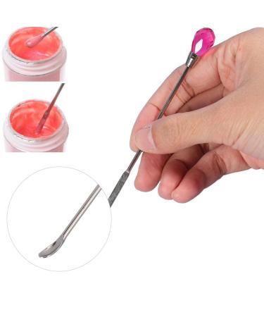 Angrek Nail Art Tool Set: 2-Piece Make-Up Palette & Spatula Picker - Gel Powder Mixing & Manicure Stirring Stick (Red) - Buy Online on GoSupps.com