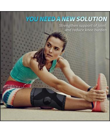 NEENCA Knee Support - Compressed Knee Band with Gel Pads & Stabilizers for Joint Pain Relief ACL Recovery Arthritis Meniscus Tear - Medical Protector for Running - Black XL - Buy Online on GoSupps.com