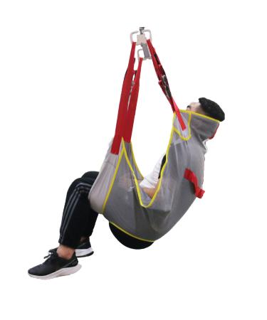 Patient Lift Toileting Sling Full Body Patient Lifting Harness Mesh Patient Lift Sling for Nursing Elderly Disabled XL