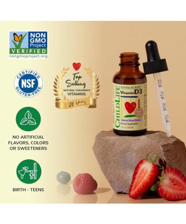 Vitamin D3 for Children Natural Berry Flavor 30 ml - Buy Online on GoSupps.com