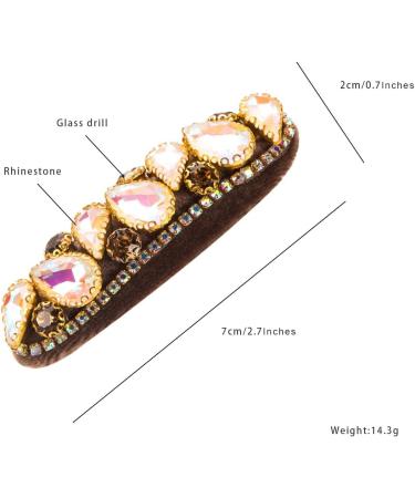 scicent Hair Barrettes 2 Pieces Girls Fashion Glitter Crystal Hair Grips Make Up Hair Accessories Embellished Rhinestone No-Slip Wedding Hair Pins Bridal Snap Hair Clips - 26613 - Buy Online on GoSupps.com