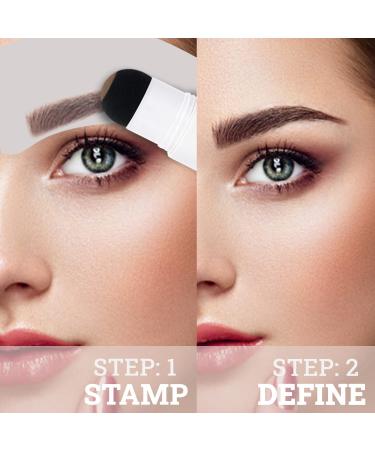 Elegant Charm Eyebrow Stamp and Stencil Kit | 24 Reusable Stencils, Brush, Trimmer | Dark Brown, Long Lasting, Waterproof - Buy Online on GoSupps.com
