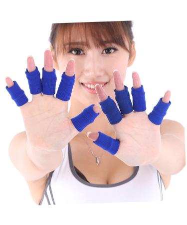 Yardwe 20pcs Flexible Nylon Finger Cots - Sports Finger Protectors for Athletes - Elastic Finger Sleeves 4.5X2.5CM Blue - International Shipping Available - Buy Online on GoSupps.com