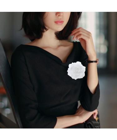 Lurrose Dual-Use Large Rose Hair Clip Brooch - Charming White Accessories for Women | International Shipping Available - Buy Online on GoSupps.com