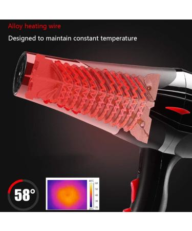 2000W Pro Hair Dryer with Nozzle Ionic Powerful Salon Blow Dryer AC Motor Fast Drying Hairdryer with 2 Speed and 3 Heat Settings Protect Hair for Hairstylist Dresser Home Men Women Home Salon small - Buy Online on GoSupps.com