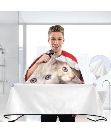 Bolaz Waterproof Barber Cape - Christmas Cat & Cheetah Hair Cutting Bib for Men & Women - Unisex Salon Apron - Buy Online on GoSupps.com