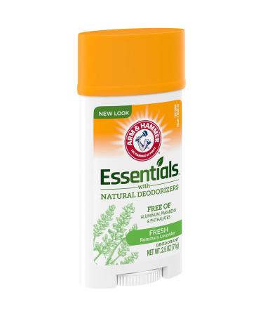 ARM & HAMMER Essentials Natural Deodorant Fresh 2.50 oz (Pack of 12) Rosemary Lavender 2.5 Ounce (Pack of 12) - Buy Online on GoSupps.com