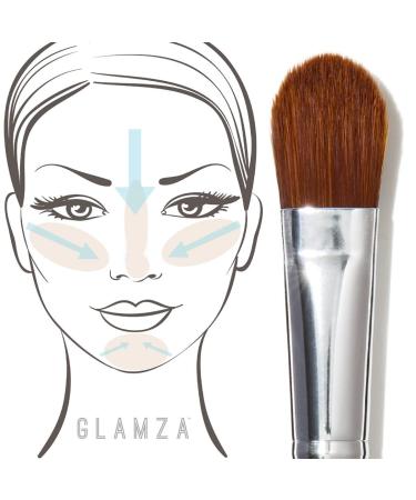 Glamza PHOERA Full Coverage Matte Foundation Concealer + Flat Face Brush (108 TAN) | Long Lasting, Brightening, Professional | UK Seller - Buy Online on GoSupps.com