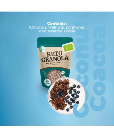 Go-Keto BIO Keto Granola Coconut Cocoa 6x 290g - Muesli Keto for Breakfast Keto with Coconut Chips Nuts Sunflower Seeds & - Buy Online on GoSupps.com