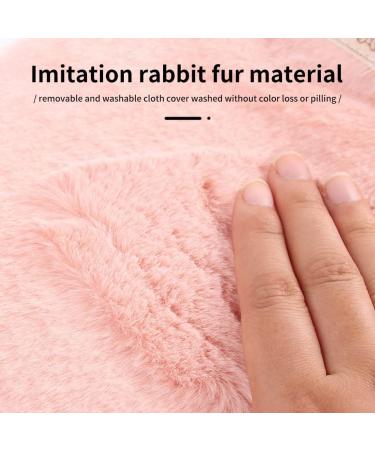 Penggenga Hot Water Bottle with Soft Fluffy Fur Cover - 2L Large Capacity for Menstrual Pain Relief Neck & Shoulder Warmth - Pink - Buy Online on GoSupps.com