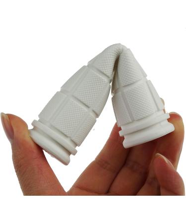 Kasteco 2 Pairs Mushroom Handle Bar Grips for BMX/Road Mountain Bikes - White - Buy Online on GoSupps.com