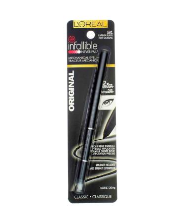 L'Oreal Paris Infallible Mechanical Eyeliner  Carbon Black 591  0.008 fl oz
