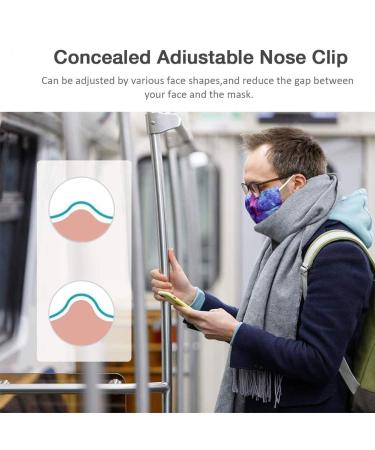 100 Pcs Stylish Pattern Printed Disposable Face Masks - Breathable 3ply Safety Mask with Comfortable Tie Dye Design - Adult Protective Face Cover with Bendable Nose Clip - Buy Online on GoSupps.com