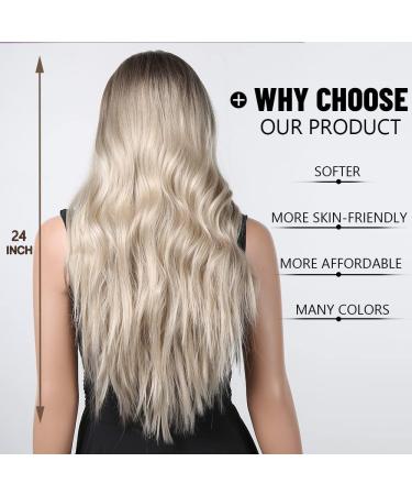 Esmee Long Wavy Ombre Brown to Blonde Synthetic Wig - Heat Resistant for Daily Party Cosplay - Women's Natural Hair - Buy Online on GoSupps.com