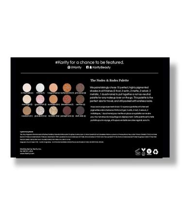 15 Nudes & Rudes Highly Pigmented Eyeshadow Palette | Professional Neutral Everyday Makeup - Shop Internationally - Buy Online on GoSupps.com