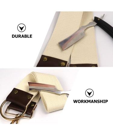 FOMIYES Straight Razor Strop - Barber Sharpening Cloth with Dual Cowhide Straps - Buy Online on GoSupps.com