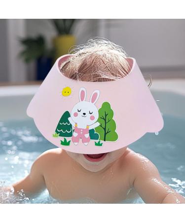 Uoqpty Kids Hair Washing Shield Water Resistant Toddler Shampoo Visor to Protect Eyes Customized Bath Shield for Rinsing Ear Protector Cover Pink - Buy Online on GoSupps.com
