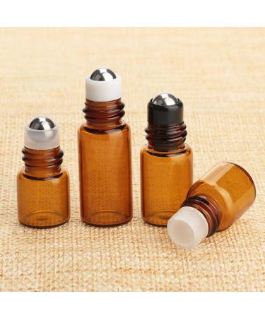 Buy Jawseu 25 Pack 2ml Refillable Brown Glass Roll-On Bottles | Essential Oil & Cosmetic Drip Containers for Travel - Buy Online on GoSupps.com