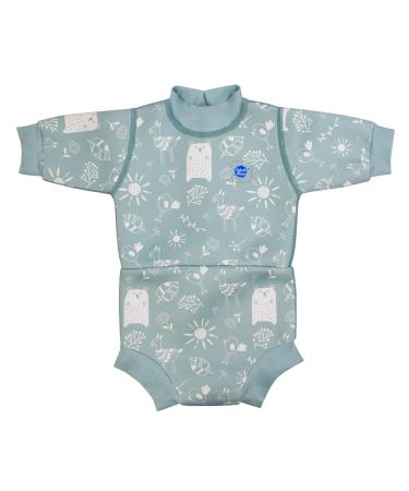 Splash About Happy Nappy Wetsuit with Reusable Swim Nappy Sunny Bear 3-6 Months