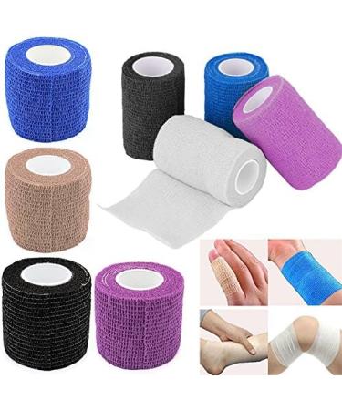 Self-Adhesive Cohesive Wrap Bandages | Elastic First Aid Gauze for Wrist & Ankle | 7.5cm x 5m Roll (Skin Color) - Shop Internationally - Buy Online on GoSupps.com