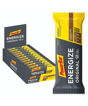 Powerbar Energize Original Chocolate 25x55g - High Carb Energy Bar + C2MAX Magnesium and Sodium