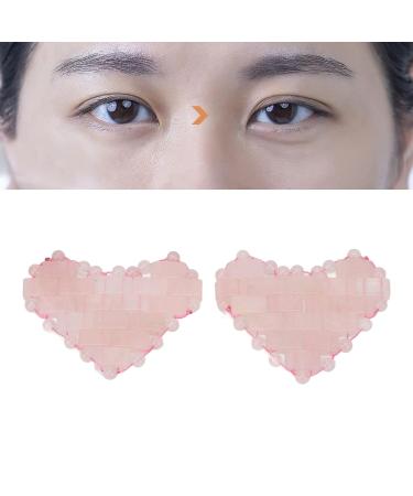Verdant Touch Jade Stone Eye Patches - Heart-Shaped Pink Eye Pads for Facial Edema Relief | 2 Pack - Buy Online on GoSupps.com