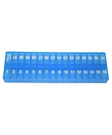 PillThing Monthly Pill Organizer 1 Time a Day, 31 Day Pill Organizer Dispenser with Extra Compartment, Large Daily Pillbox Case for Vitamins, Supplements, Fish Oil