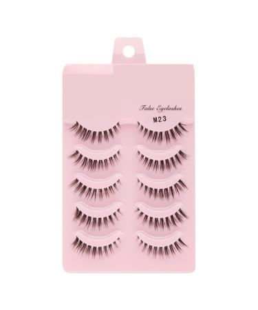 UAMOU 2-50Boxes Manga Lashes False Eyelashes Doll Korean Natural Anime Lashes Spiky Thick Faux Mink Eye Lash Strips Makeup Cheerfully (Color : M23 Size : 50 boxes)