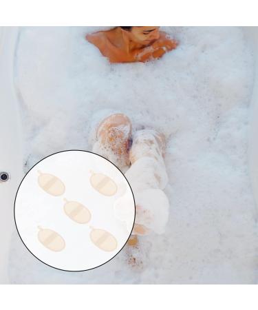 DOITOOL Bath Loofah 5pcs Exfoliating Face and Body Wash Cloths - Soft Scrubber Towel for Oil or Dry Skin - Beige - Buy Online on GoSupps.com