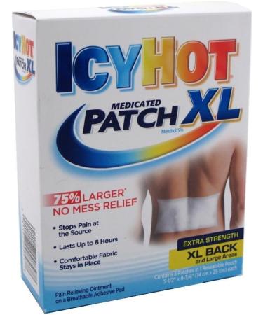 Icy Hot Patch Extra Strength XL Back & Large Areas 6 Count - Fast Pain Relief - Buy Online on GoSupps.com