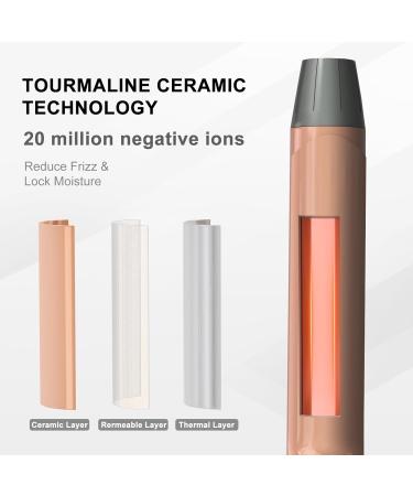 Thirtek 1 1/4 Inch Curling Iron Dual Voltage LCD Display Professional Ceramic Tourmaline Hair Curler for All Hair Types Instant Silky Curls Copper Brown - Buy Online on GoSupps.com