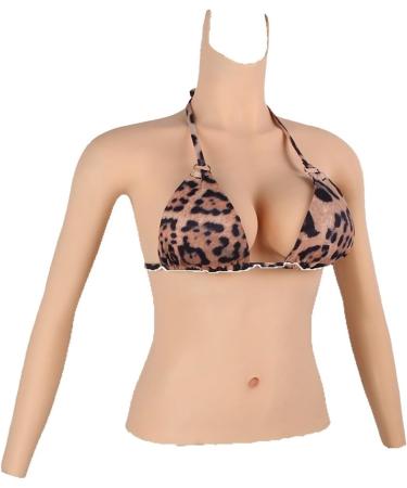Knobco High Collar Silicone Breast Shapes - Soft Cotton Filler Enhancers for Mastectomy Weddings Cosplay & More - Ivory White - Buy Online on GoSupps.com